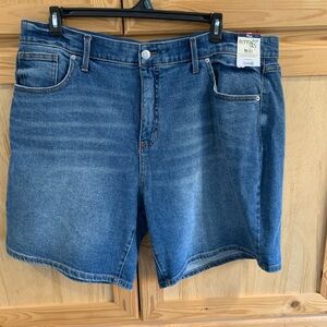 Terri Sky Blue High Rise Bermuda Denim Shorts Sz 22W New with tags